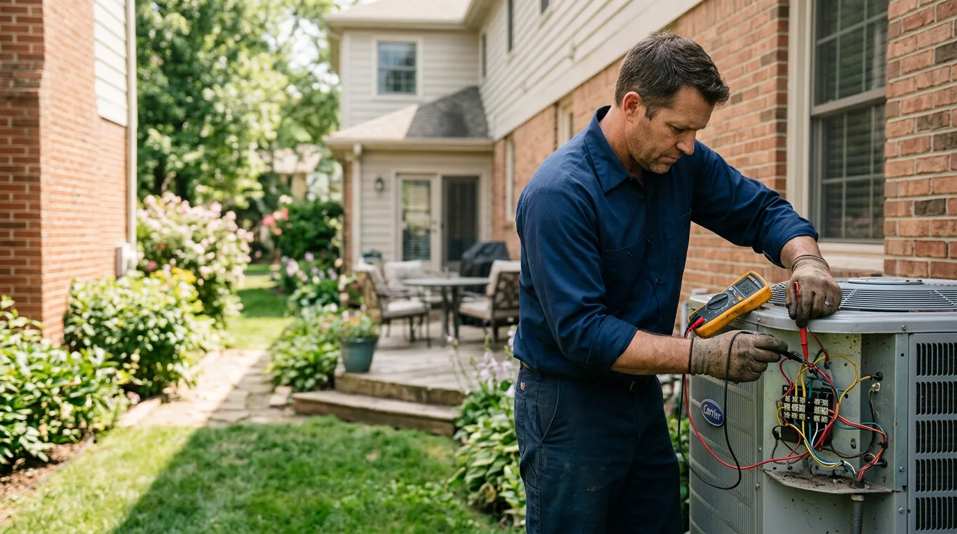 HVAC technician working near Bellevue, MI